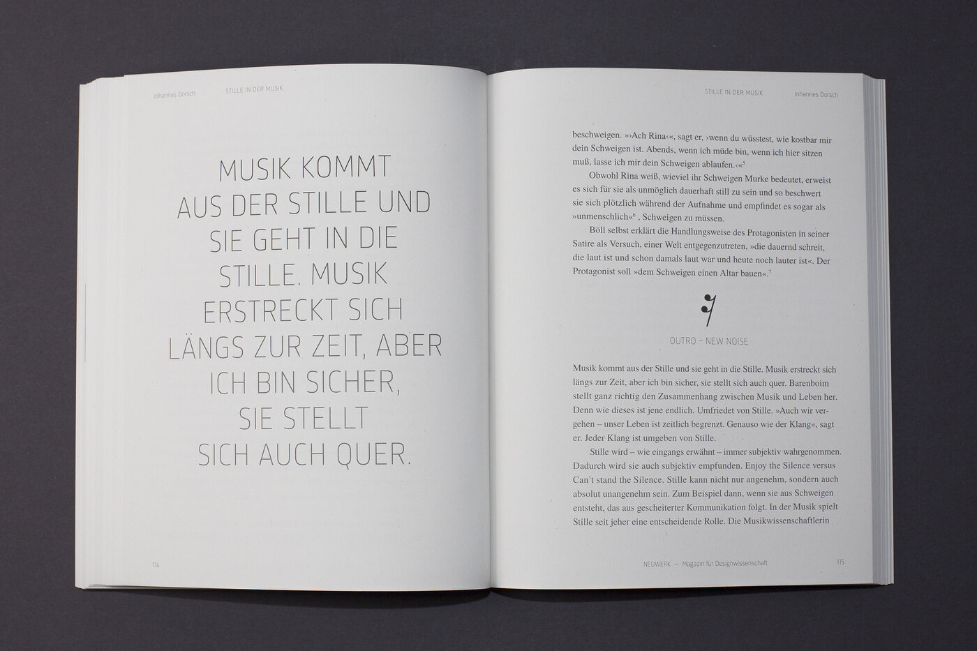 Neuwerk-Magazin Nr. 4: Stille. Foto: Yvonne Most