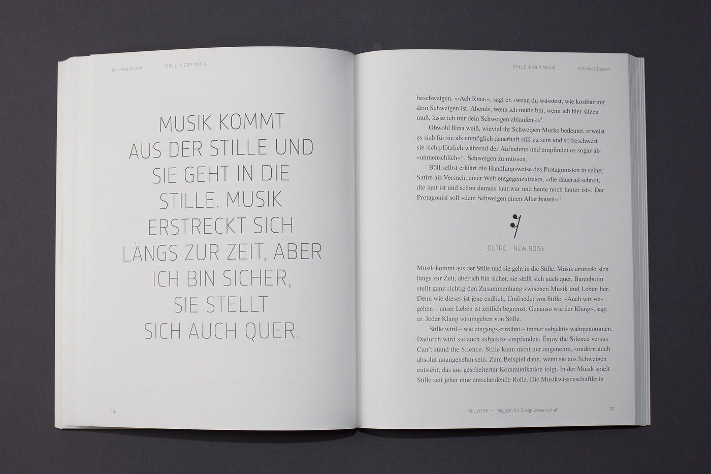 Neuwerk-Magazin Nr. 4: Stille. Foto: Yvonne Most