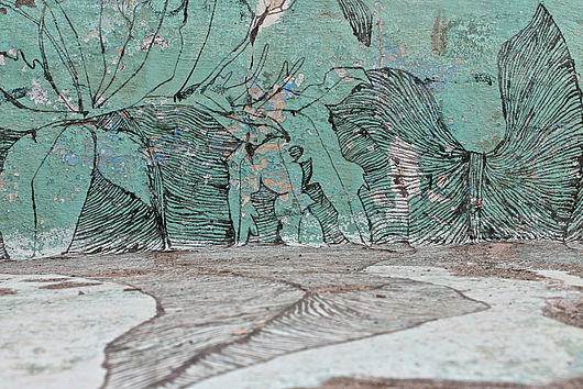 utopia, 2013, Wandmalerei mit Fensterlack 