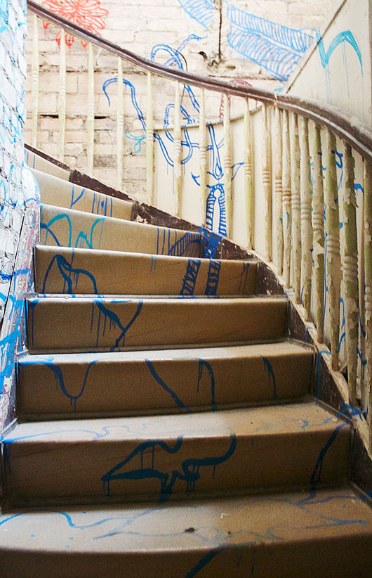 treppenaufgang, 2014, Abtönfarbe