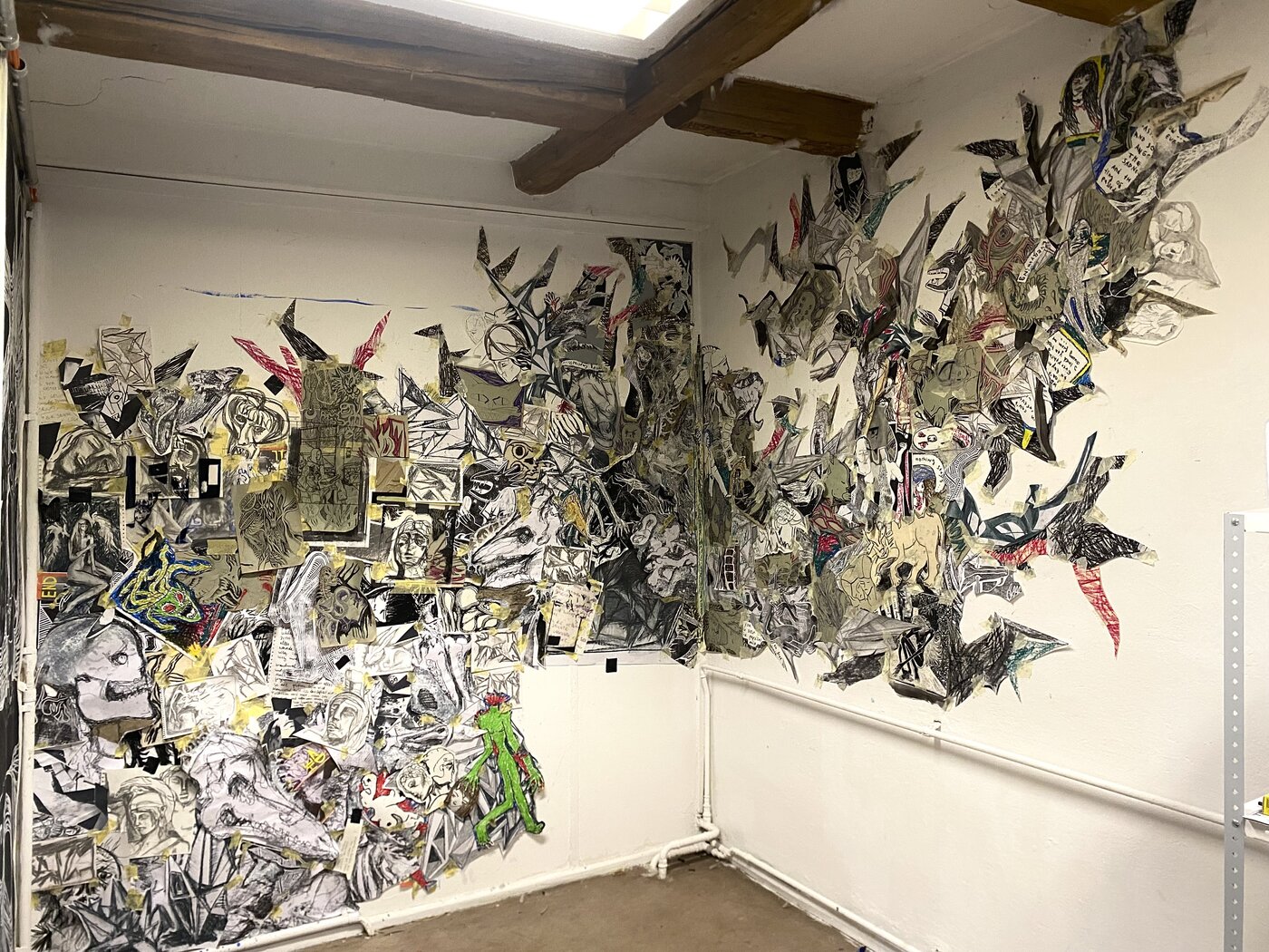 Grafische Arbeit von Mathilda Schellmberg, Studierende der Grafikklasse