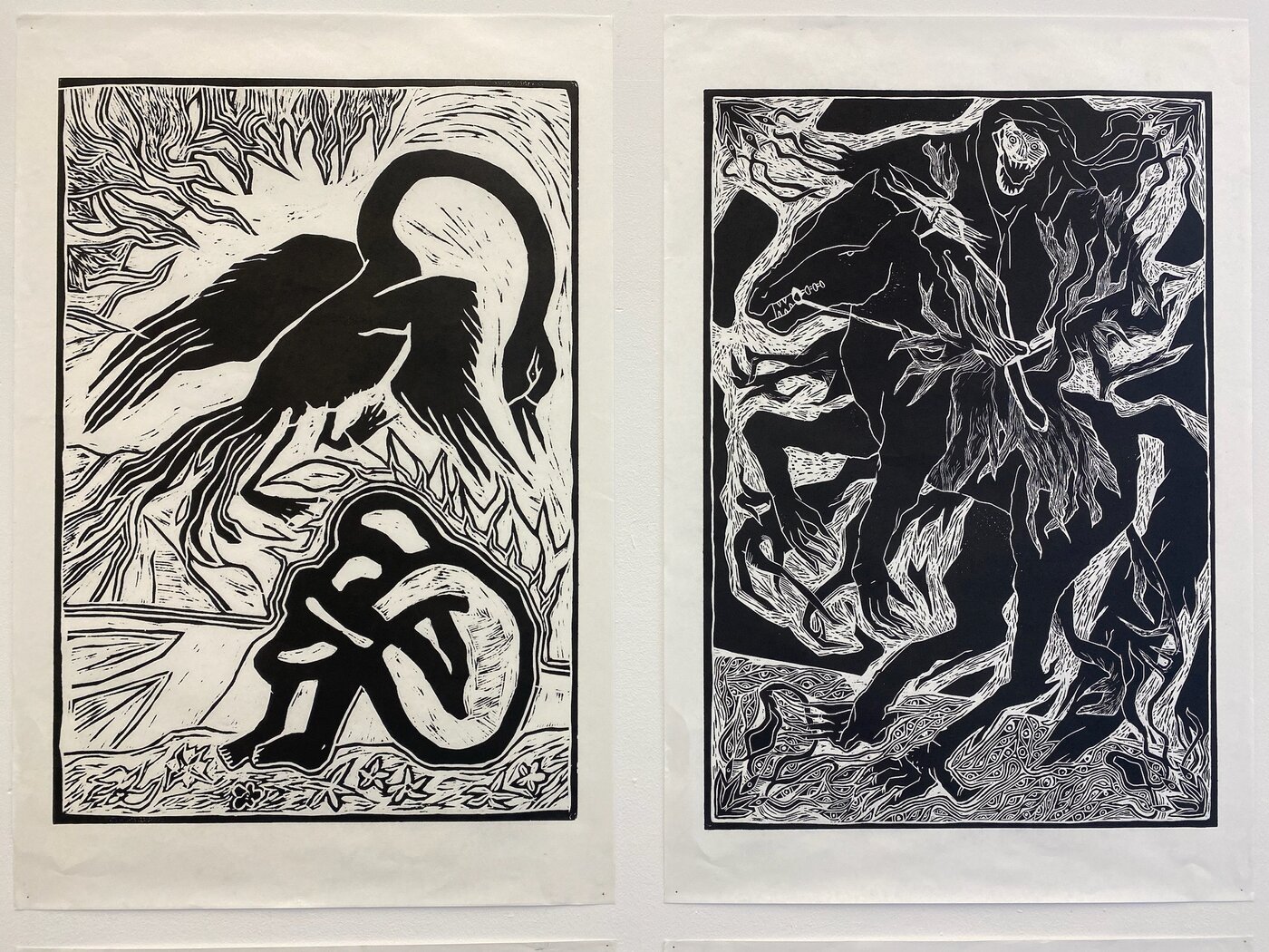 Grafische Arbeit von Mathilda Schellmberg, Studierende der Grafikklasse
