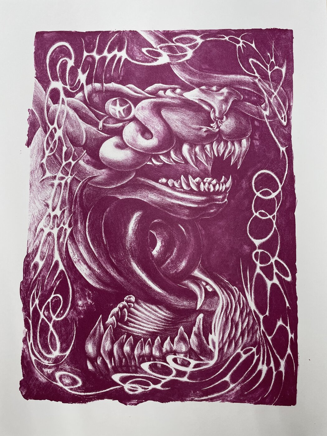 Grafische Arbeit von Mai Nguyen, Studierende der Grafikklasse