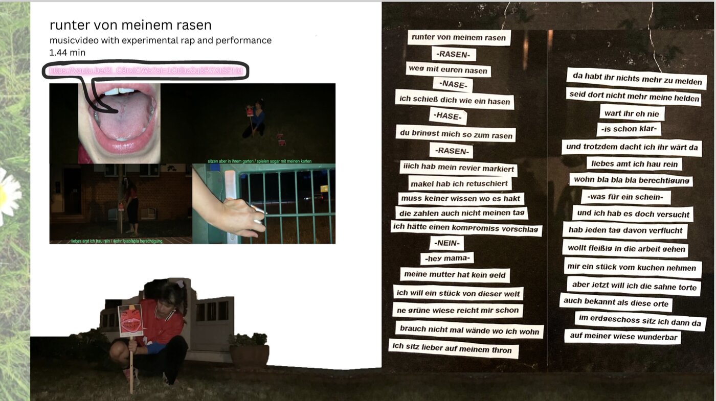 "Runter von meinem Rasen", 2023, Foto: Nina Prata