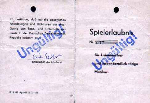 &Auml;ltere Staatliche Spielerlaubnis - es folgten noch viele...